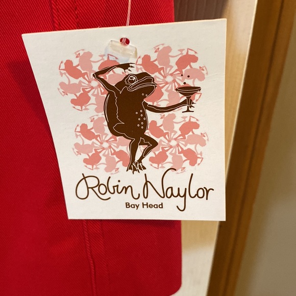 Robin Naylor Red Trench Coat, Size M - Picture 2 of 8